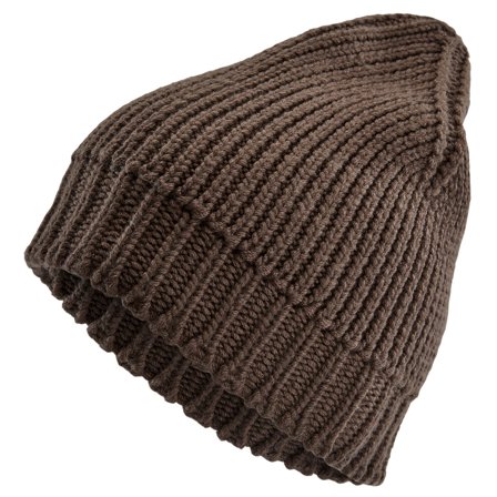 Brązowa czapka z wełny merynosa Keenan Kane dla mężczyzn - Czapki typu beanie