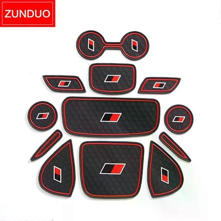 Til Toyota Yaris 2020 2021 Skridsikker Dørrumsmåtte Kopholder til Hybrid GR Sport Style Modifikation Tilbehør Pad