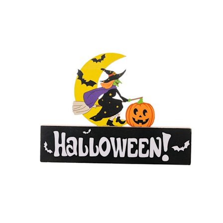 Halloween träprydnad Trick or Treat skrivbordsdekorationer