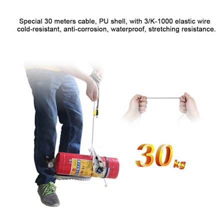 720P 30m kaapeli WiFi 6LED 165° vedenkestävä vedenalainen videokamera 100-240V (US)