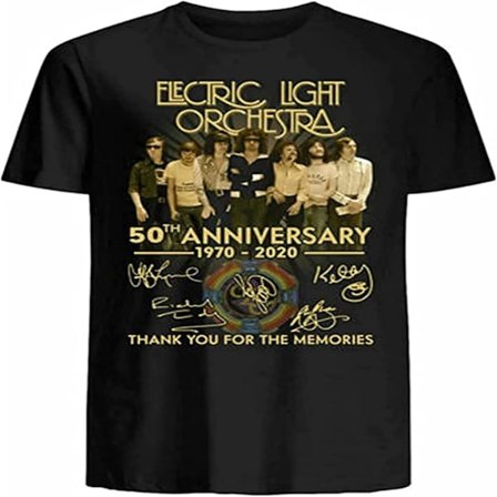 Electric Light Orchestra Elo 50-årsjubileum 1970 2020- Thanks You T-shirt F. -vuxen, 3xl