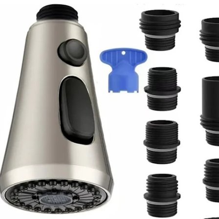 Köksblandare Sprayer Ersättning, 3-Funktions Diskbänk Sprayer, 9 Adaptrar Kom