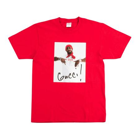Supreme, T-Shirts Rood, Heren, Maat:XL,Cotton,print