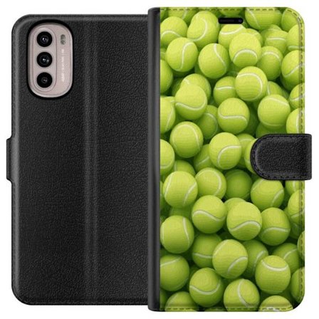 Kompatibel Tegnebogsetui til Motorola Motorola Moto G41 Mønster af grønne tennisbolde i høj detalje, sporty motiv med gentagende tekstur og stærke