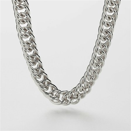 Double Curb Chain Necklace