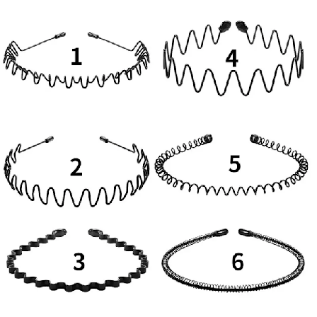 6 stk. Unisex Metall Bølge Hårbøyle