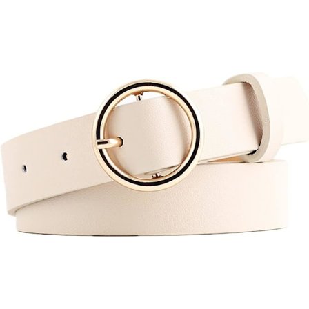 Lærbelte for kvinner, elastisk vintagebelte, bursdagsgave, jeansbelte