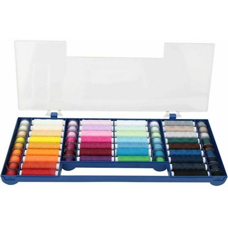 Ompelulankasetti 32 väriä 64 puolaa säilytyslaatikolla lankatarvikkeet ompelukoneen setti_max