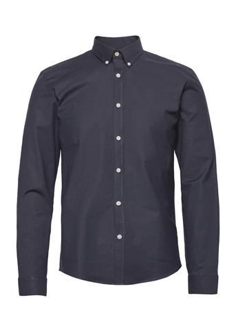 Oxford Superflex Shirt L/S Skjorta Casual Blå Lindbergh