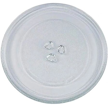 Yleislasinen mikroaaltouunin levy 3 kiinnikkeellä, 24,5 cm