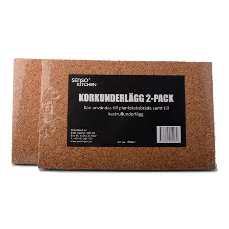Korkunderlägg 2-pack till planksteksbräda