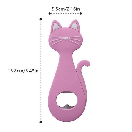 Magnetisk Køleskab Flaskeåbner Tegneserie Ølflaskeåbner Kat Ølåbner