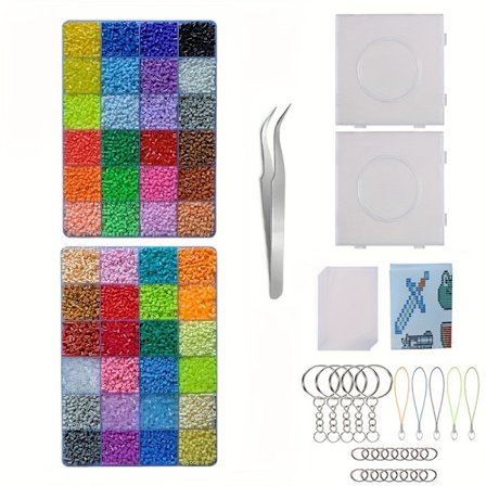 48 farver 5 mm / 2,6 mm sæt jernsmeltende perler Pixel kunstpuslespil til børn Hama Beads Diy 3D-puslespil Håndlavede gavesikringsbeads legetøj