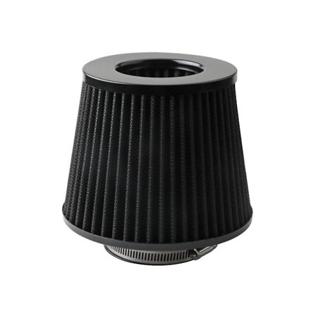 76mm Luftfilter Sopphode Filter Eksosfilter Innsugsfilter Universal Biltilbehør Svart