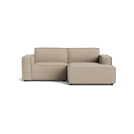 Lyon kleines Chaiselongue-Sofa, rechts, Aragon Grau/Beige, modernes Design, kompakte Version, bequemes Polstersofa für Wohnzimmer, 80cm