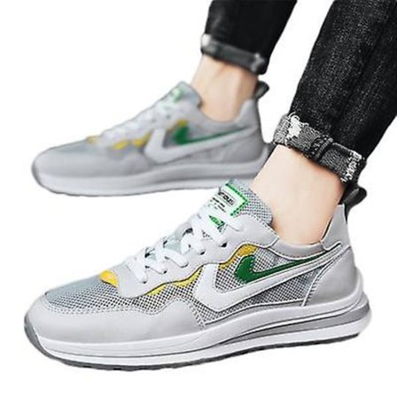 Pustende, tynne fritidssko i netting for menn, for løping og sport