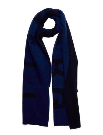 Frame Signature Wool Scarf Accessories Scarves Winter Scarves Navy J. Lindeberg