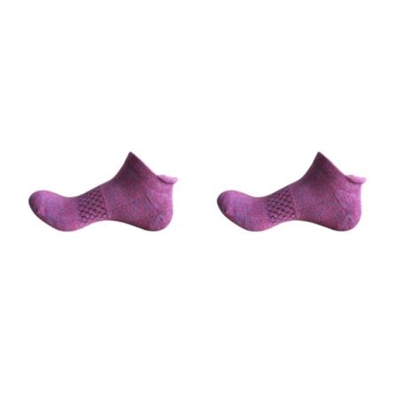 1/2/3/5 Dam atletiska strumpor med andningsbara mesh för bordeaux 2PCS