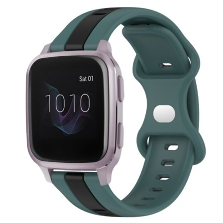 För Garmin Venu SQ 20 mm Butterfly Spänne Tvåfärgad watch