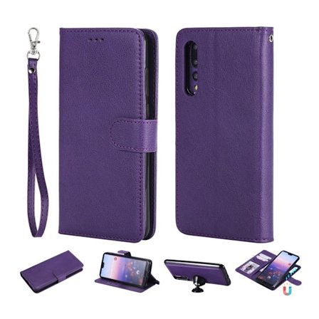Huawei P20 Pro löstagbart läderfodral - Lila