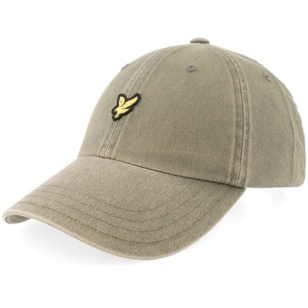Lyle & Scott - Grön unconstructed Keps - "Washed Cap Bright Olive Dad Cap " @ Hatstore