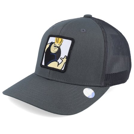 Johnny Bravo - Grå trucker Caps - Bravo Pose Charcoal Trucker @ Hatstore