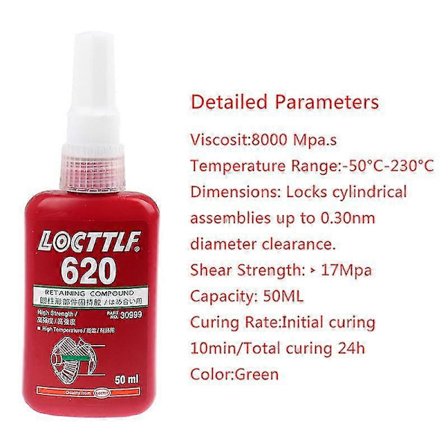50ml 620 Fästförening Gänglåsning Lim Multifunktionell Användning Tw