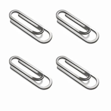 4 stk metall pengeklemme kredittkort klips frontlomme lommebok