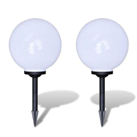 Vidaxl Utomhuslampor 2 St Led 30 Cm Med Markspett Vit