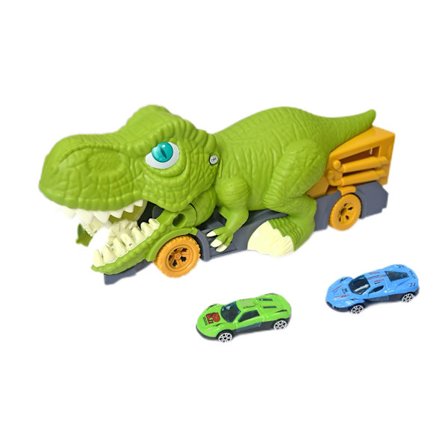 Dinosaur Lastbil Legetøj Træk Tilbage Bil Stort Dinosaur Transport Legesæt Fødselsdagsgaver til Drenge Piger