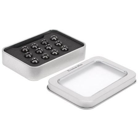 12 stk. Sykkel Skivebrems Rotor Festebolter T25 Sykkel Skruer TC4 Titanlegering M5 x 10mm Svart