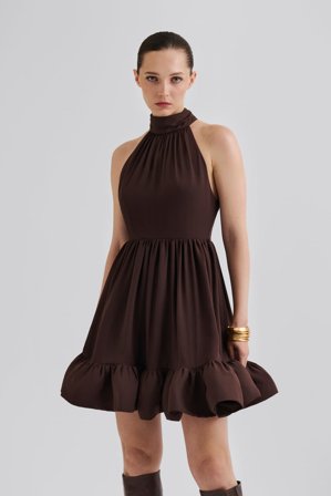 Malina - Fern minikleid - S - Chocolate