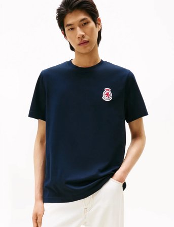 Tommy Hilfiger Rwb Crest Tee - Navy - L