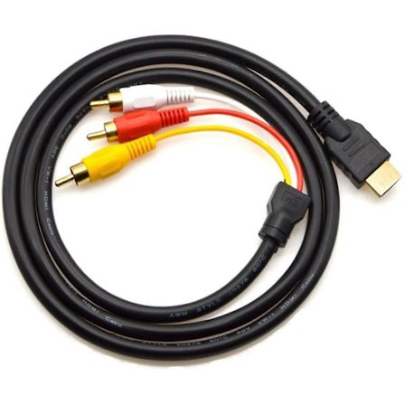 HDMI till RCA-kabel 5ft/1.5m HDMI hane till 3-RCA video ljud AV komponentkonverteringsadapterkabel