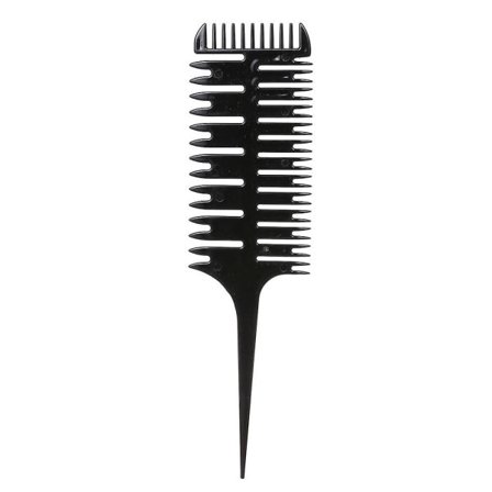 Hair Highlighting Comb, 3-Way Sectioning Weaving Comb for Hair, Professional Weave Comb, Hair Dyeing Tool, for Salon Use