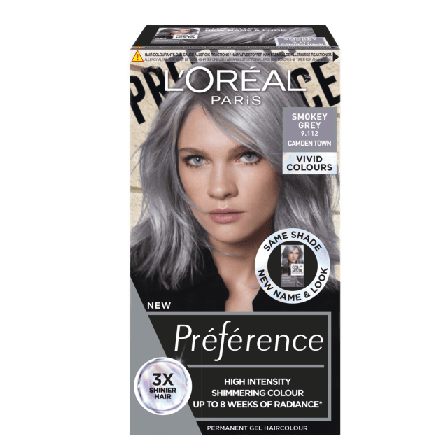 L'Oréal Paris Préférence Vivid Colors Hårfärg Unisex Grå 1 ST