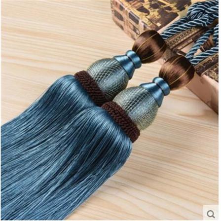 Gardinband, Påfågelblå*2 2st