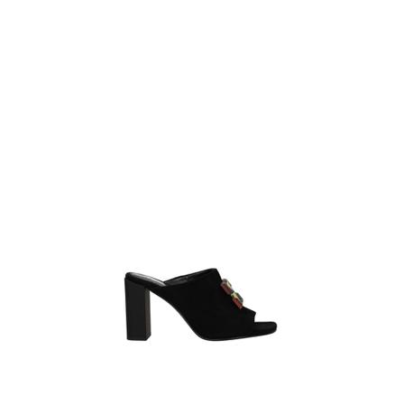 Off White Sabot Suede Arrow , Zwart , Dames , Maat: 37 EU Sandalen