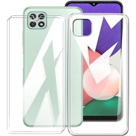 Fodral - Genomskinlig - Galaxy A22 5G - Mjuk TPU - Skärmskydd - Genomskinlig