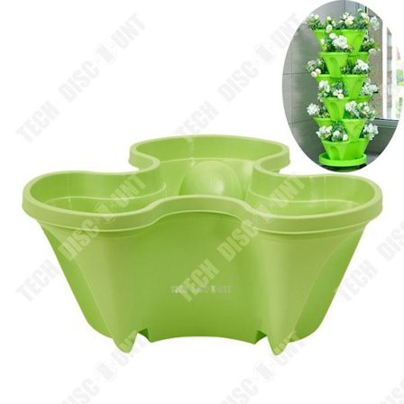 Kukkapotsit - TD - Kolmilehtinen allas - Muovi - Monikerroksinen - Tilansäästö