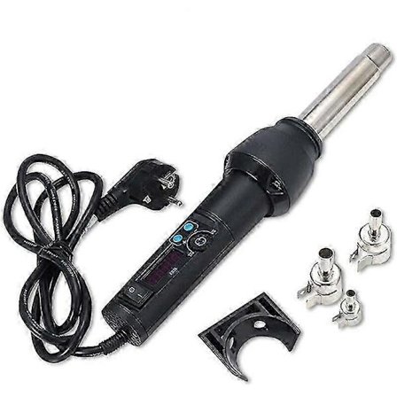 Varmluftspistol 650W 100~480°C Plastsvets 120 L/min Lödpistol Justerbar LCD Professionell Värmepistol, för Svetsning Krympning 2