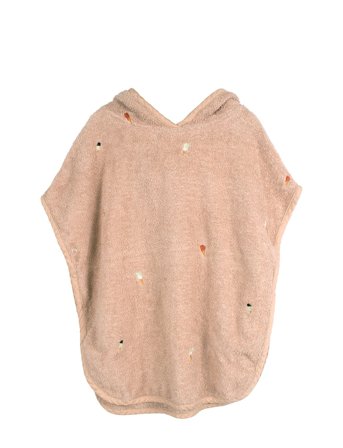Filibabba Embroidered Beach Poncho - Frappé - Coral - ONE SIZE