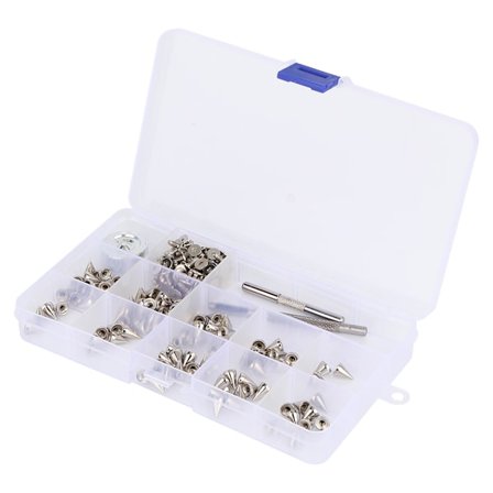 100 stk/sett Metall Punk Spike Bullet Nagler DIY Belteveske Sko Klær Cone Nagler