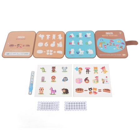 Sammenfoldelig sletbar kladdebog - Tidlig læring - Sammenfoldelig genanvendelig tegnebog til børn - Matematik engelsk