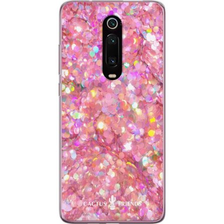 Kompatibelt Mobildeksel til Xiaomi Xiaomi Mi 9T Pro Cactus and Friends – PinkGlitter