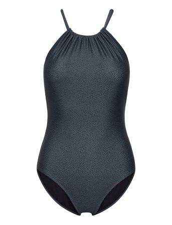Halter Printed Swimsuit Baddräkt Badkläder Blå Filippa K