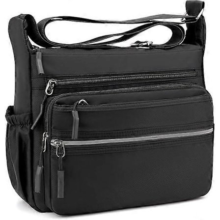 Messenger Bag, Män, Vattentät Stor Axelväska, Flera Fickor och Fack Crossbody Väska för Kontor, Affärer, Cykling, Vandring