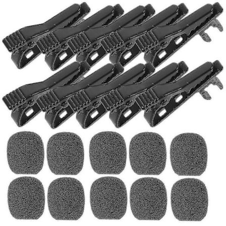 10 st Mikrofon Slips Nålklämma Universal Mini Slips Lavalier Mikrofon Mic Klämma Järnklämma Med 10 st Skydd