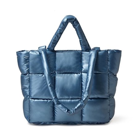 Untuvatäytteinen olkalaukku Puffer-kassi, HERALAN SININEN