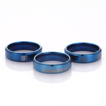 Titanium stål ring, Cristiano Ronaldo, Neymar og Messi fodboldstjerne ring, europæisk og amerikansk enkel pinkyrring til mænd